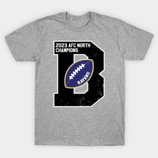 Big Bold Baltimore Ravens 2023 AFC North Champs T-Shirt